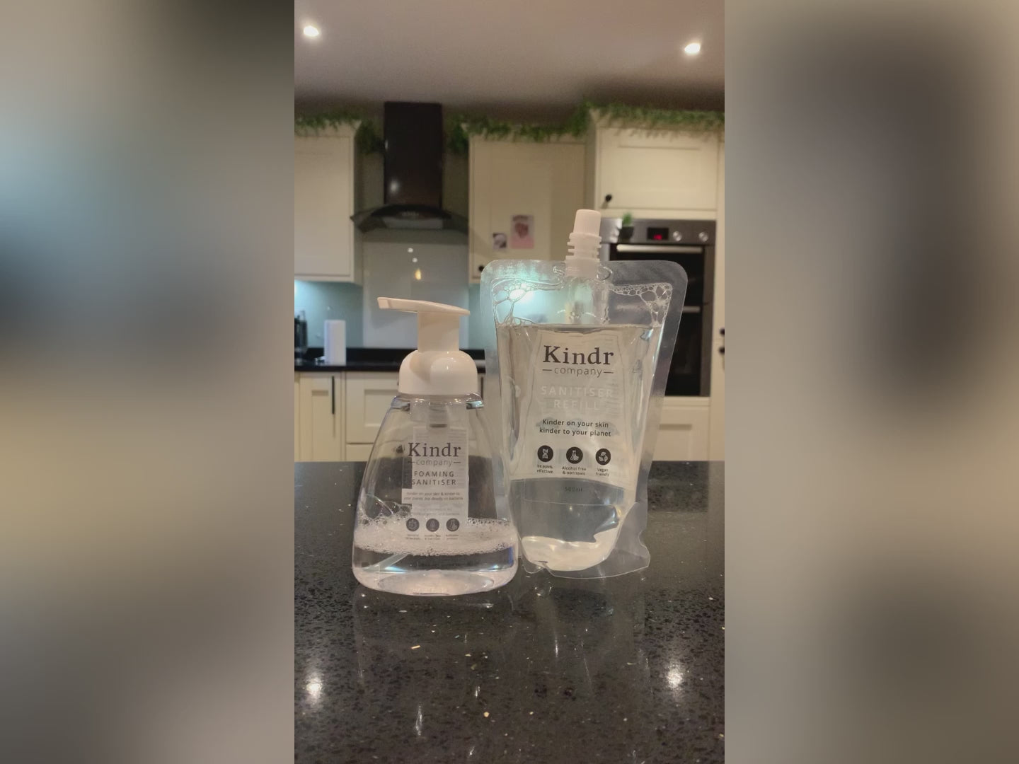 Alcohol free refillable sanitiser